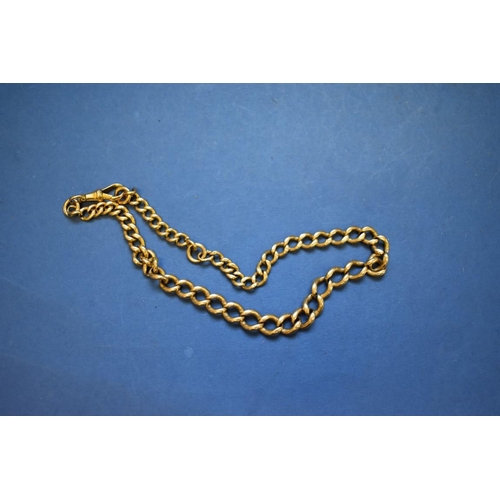 97 - A 9ct gold graduated watch chain, 39.5cm, 42.5g.