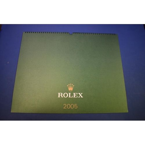 77B - Two unused Rolex calendars 2005 and 2012.