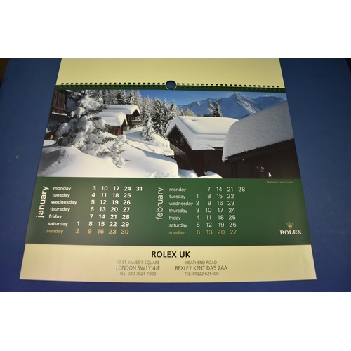 77B - Two unused Rolex calendars 2005 and 2012.