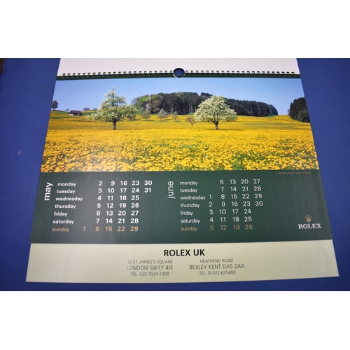 77B - Two unused Rolex calendars 2005 and 2012.