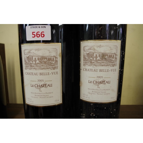 566 - Three 150cl magnum bottles of Chateau Belle-Vue, comprising: two 2005 and one 2006. (3)... 