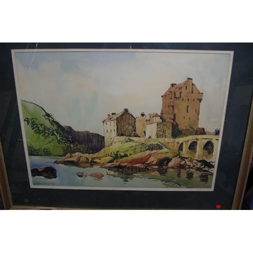 1490 - Jack Merriot, Eilean Donan, Kyle of Lochalsh, Scotland, signed, watercolour, 36 x 51.5cm.... 