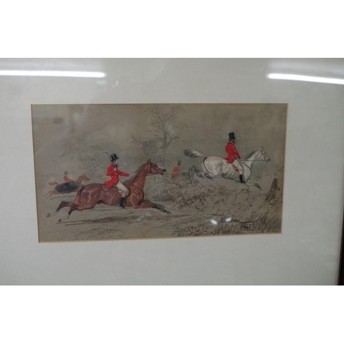 1482 - After J F Herring Snr, fox hunting scenes, a set of four, coloured lithographs, 17 x 31.5cm. ... 