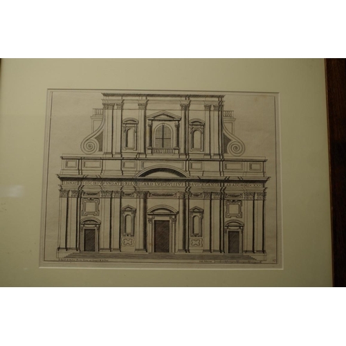 1509 - Two similar antique engravings of Palladian buildings, pl.28 x 38cm and pl.24.5 x 38.5 respectively.... 