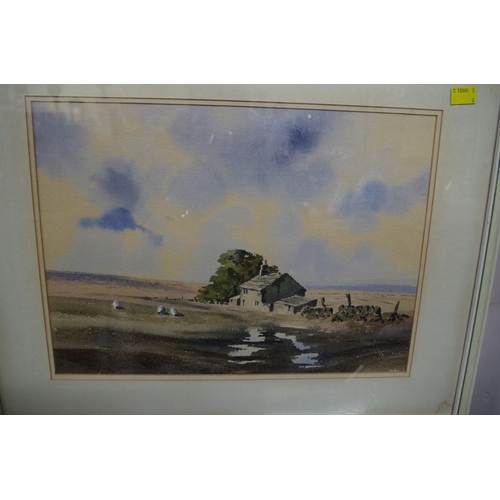 1499 - Donald B Crossley, 'After the Rain, Haworth Moor', signed, titled verso, watercolour, 28 x 38.5... 