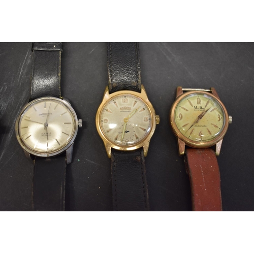 137 - Five various vintage gentlemans wristwatches, to include a Felea Airmaster; Winegartens London;... 