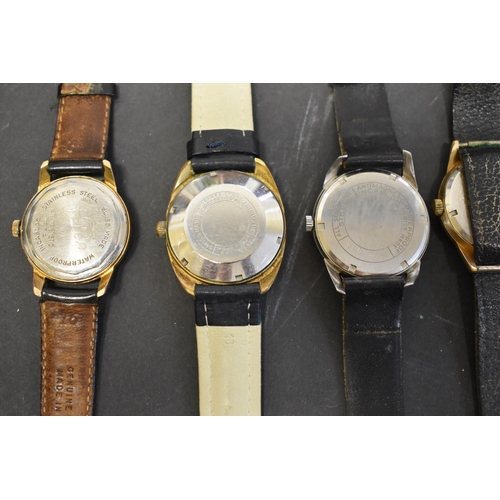 137 - Five various vintage gentlemans wristwatches, to include a Felea Airmaster; Winegartens London;... 