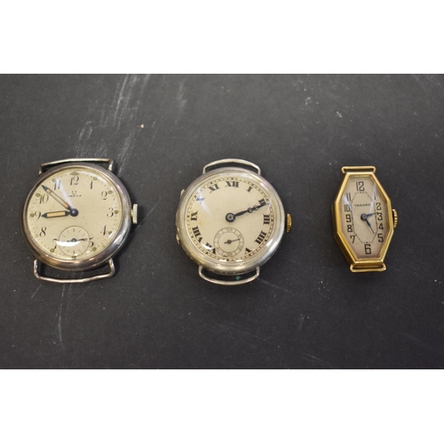 139 - A vintage Axa 18ct gold ladies wristwatch; together with a silver Tavannes gentlemans wristwatch; an... 