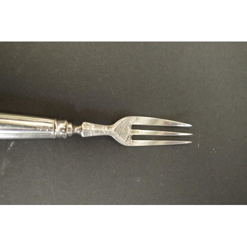 65 - A Victorian silver cake knife, by Richard Martin & Ebenezer Hall & Co, Sheffield 1878, 19.5c... 