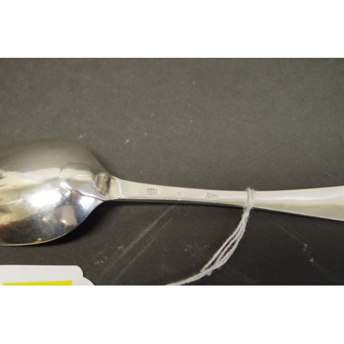 75 - A provincial silver Old English pattern tablespoon, stamped E O twice, 65g.