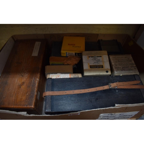 1366 - A collection of glass photographic plates, most inscribed, in boxes.