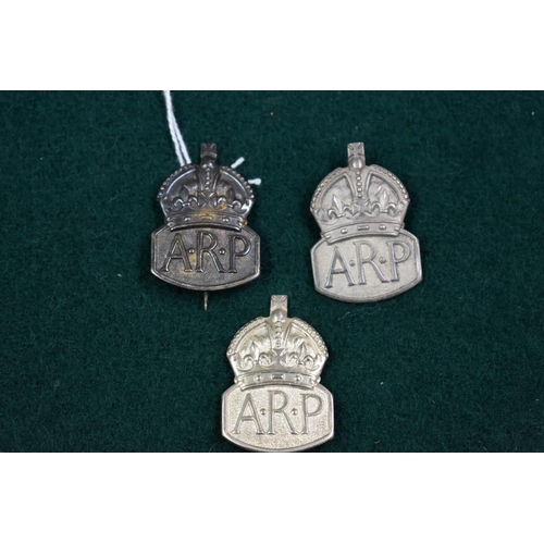 521 - Five silver ARP lapel badges. (5)