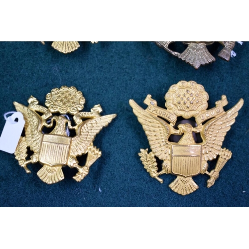 557 - Six US Army Airforce Officer cap badges, to include examples by Ludlow of London and Meyer, (6).... 