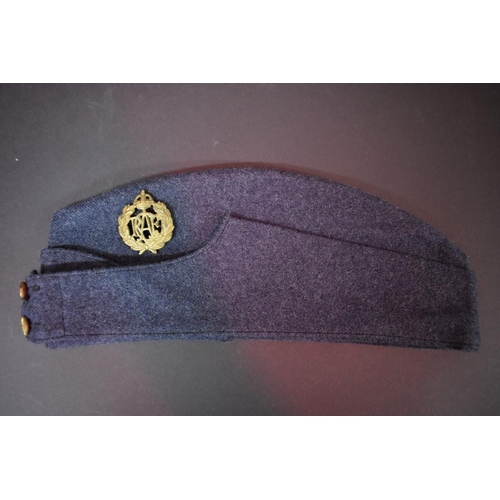 634 - Four RAF side caps, to include one example reputedly worn by Air Commodore A D Jackson; togethe... 