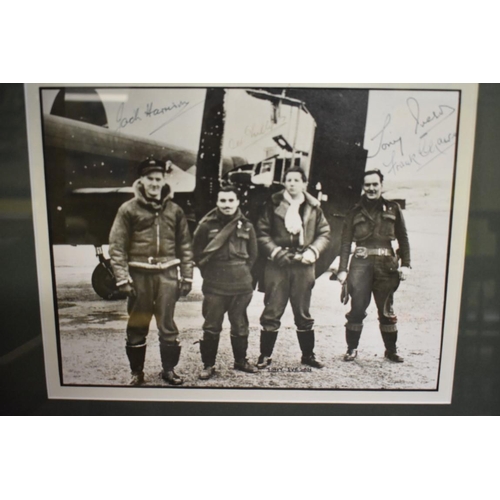 635 - Photographs: an autographed image of Tony Iveson (Squadron Leader, DFC); Des Phillips; Jack Har... 