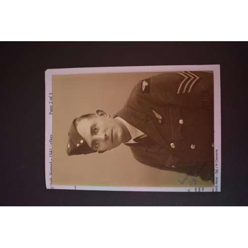 637 - Photographs: a collection of World War II and later reproduction photographs, most autographed, to i... 