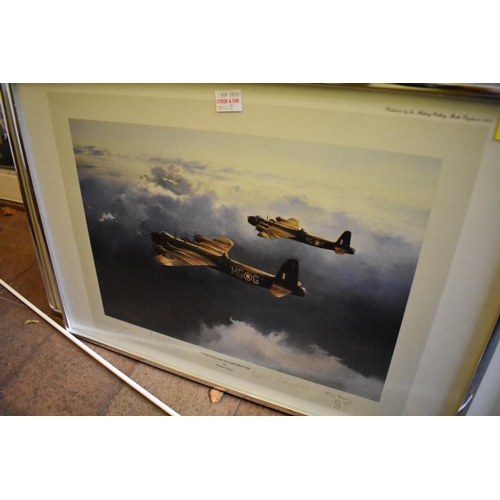 642 - Robert Taylor, a collection of four World War II RAF colour prints, each variously signed, larg... 