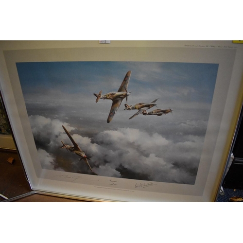 642 - Robert Taylor, a collection of four World War II RAF colour prints, each variously signed, larg... 