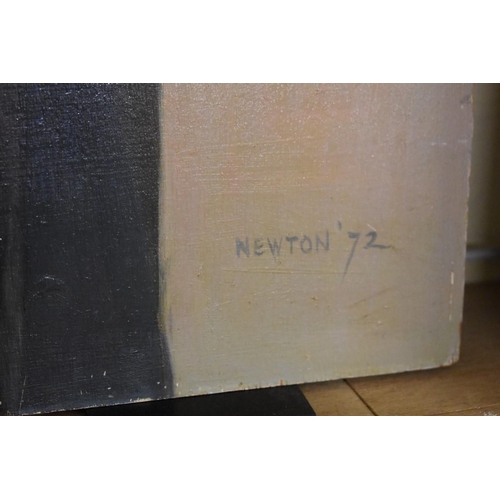 646 - * Newton, a half-length seated portrait of an RAF Group Captain, signed and dated 72, oil on bo... 