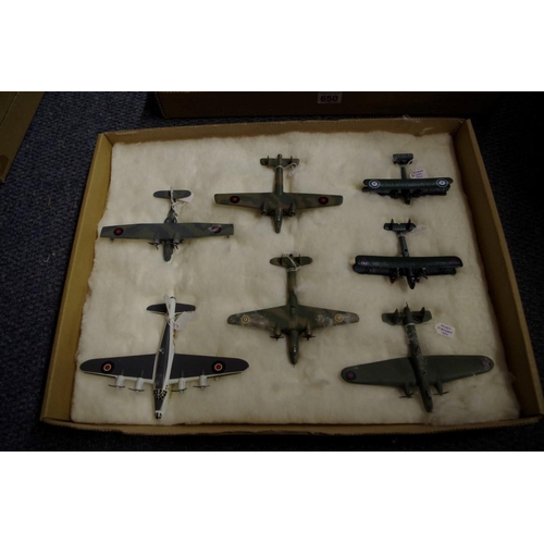 650 - A collection of six diecast RAF planes; together with eight similar resin examples. (14)... 