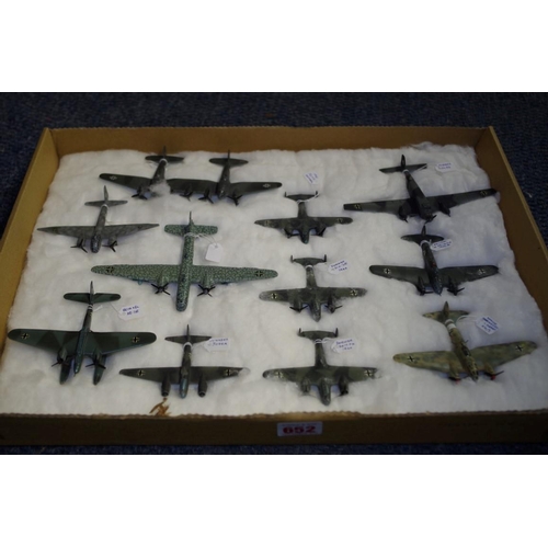 652 - A collection of diecast and resin German planes. (37)