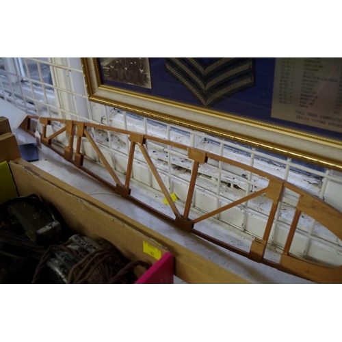 659 - A plywood wing rib for an EAA bi-plane, 91.5cm long.