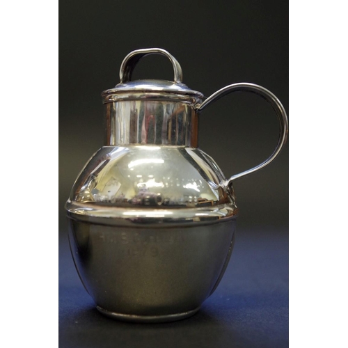 49 - A silver Guernsey milk jug, by M S, Birmingham 1975, 9.5cm; together with a similar J... 