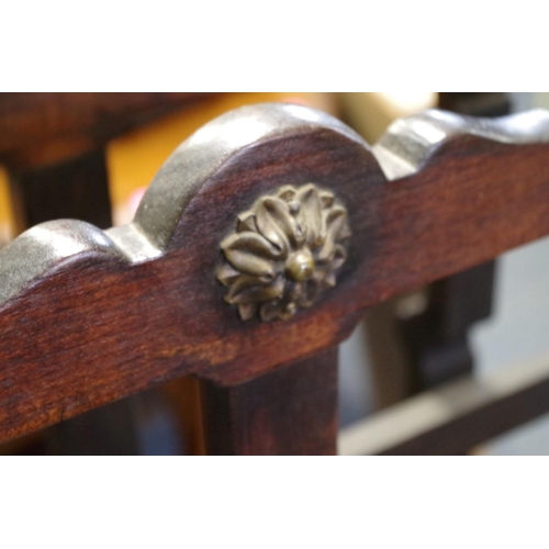 1655 - A Victorian stained wood folio stand, 75cm wide.