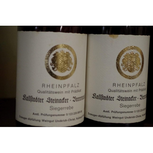 568 - Two 70cl bottles of 1979 Kallstadter Steinaker Beerenauslese, St Nikolaus. (2)