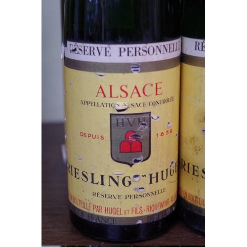 582 - Three 37.5cl bottles of 1983 Hugel Riesling Reserve Personelle; together with one 75cl bottle of 198... 