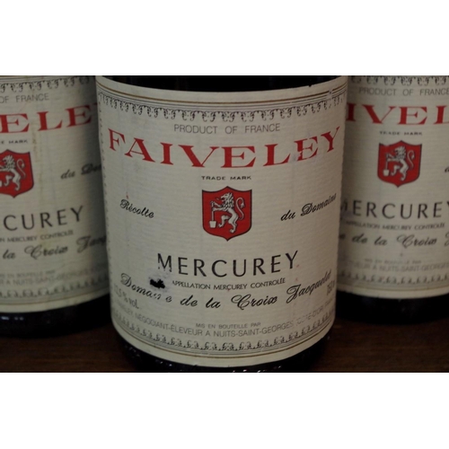 583 - Three 75cl bottles of 1991 Faiveley Mercurey Domaine de la Croix Jacquelet; together with two 75cl b... 