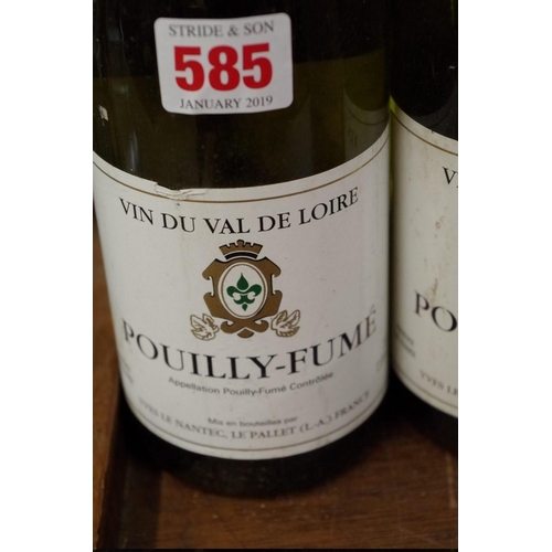 585 - Ten various bottles of white wine, to include: three 75cl 1996 Pouilly-Fume; and a 75cl 2001 Do... 