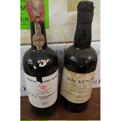 599 - Ten bottles of Grahams 1966 vintage port; together with a bottle of MacKenzie 1966 vintage port. (11... 