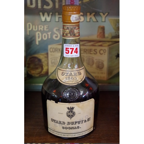 574 - A bottle of Otard Dupuy 1865 cognac, circa 1930s bottling.