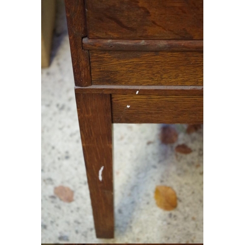 1206 - A 1920s oak two drawer filing cabinet, 37cm wide.