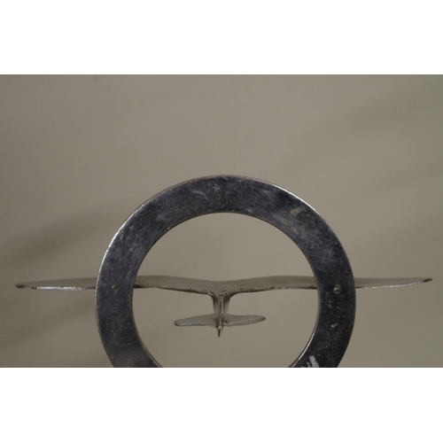 565 - A vintage 'The Derbyshire And Lancashire Gliding Club' car radiator badge, wingspan 16.5cm.... 