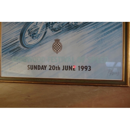 582 - After Peter Hearsey, a set of five Goodwood Festival of Speed posters, 1993-97 inclusive, each signe... 