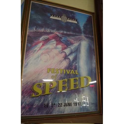 582 - After Peter Hearsey, a set of five Goodwood Festival of Speed posters, 1993-97 inclusive, each signe... 