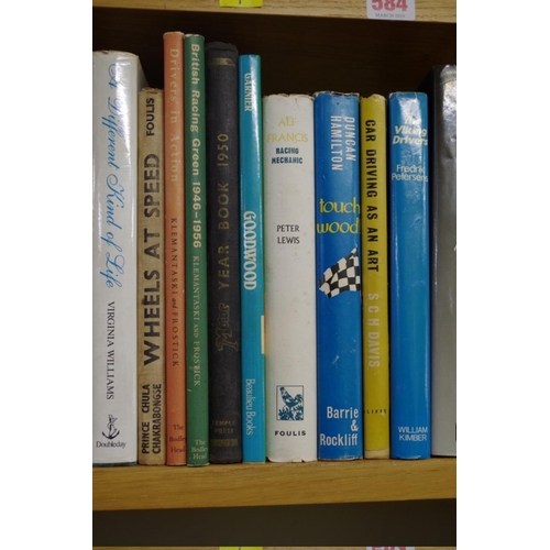 585 - Books: a collection of motor racing publications, mostly vintage, to include: Virginia Williams, 'A ... 