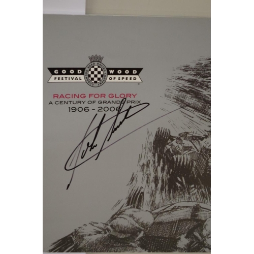 608 - Goodwood: a 2006 Festival of Speed programme, signed to front cover by John Surtees; together with i... 