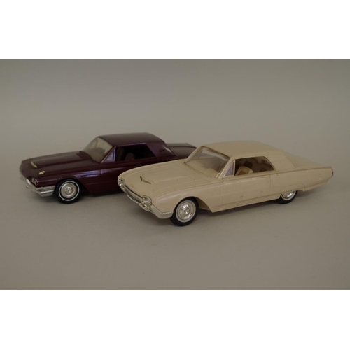 635 - Two rare 1950s Ford Thunderbird plastic scale models. 