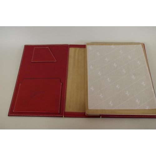 636 - Ferrari: three red leather diaries, 2006, 2014 and 2017, latter boxed. ... 