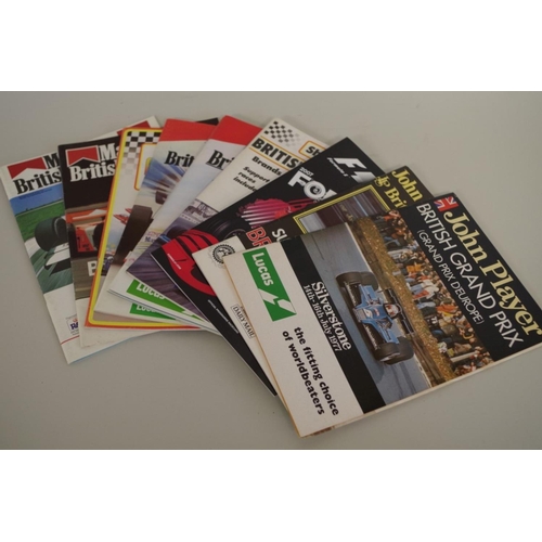 639 - Formula One: a collection of programmes, to include: Monaco 78, 84 & 86; British Grand Prix, var... 