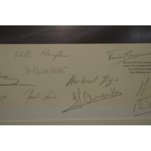 644 - Nicholas Watts, 'Le Mans', signed by 21 drivers and actors, to include Derek Bell, Jacky Ickx, Henri... 