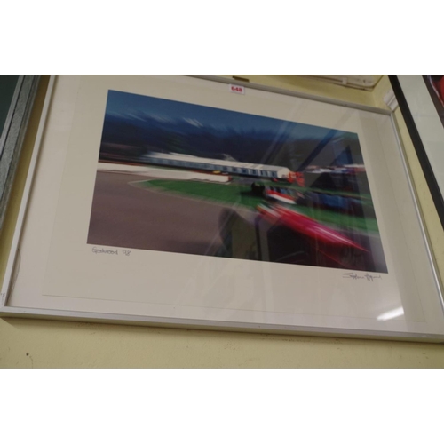 648 - Stephen Hayward, 'Goodwood 98', signed and titled, colour photograph, image 31.5 x 50.5cm.... 