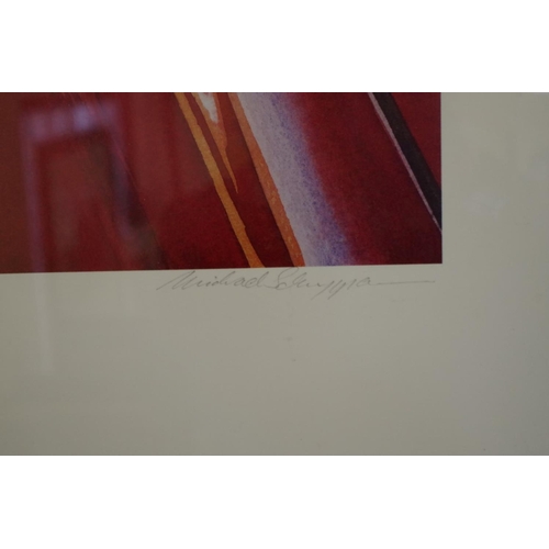 649 - Michael S...., Ferrari 246 GTS, indistinctly signed and numbered 198/300, colour print, image 72 x 5... 