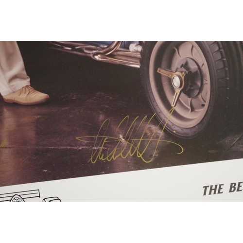 662 - A limited edition Andretti print, titled 'The Beginning', signed in gold pen by Mario Andretti, Mich... 