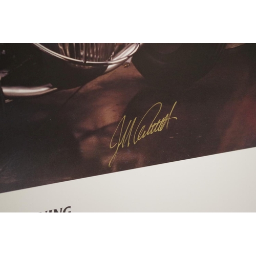 662 - A limited edition Andretti print, titled 'The Beginning', signed in gold pen by Mario Andretti, Mich... 