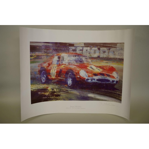 667 - Dexter Brown, 'Ferrari 250 GTO', signed in pencil, colour print, image 35 x 55cm.... 