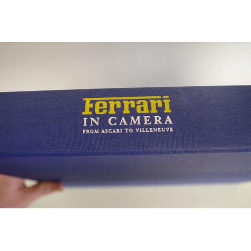 678 - Books: 'Ferrari in Camera from Ascari to Villeneuve', limited edition 912/1000, in blue cover and bo... 